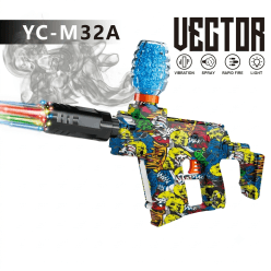 Vector Blasting Gel Ball Gun Toy | Water Bead Blaster with Light, Vibration & Rapid-Fire Mode | USB Rechargeable Outdoor Toy Gun for Kids & Teens