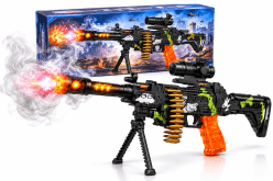 Kids Machine Gun Toy with Smoke, Sound & Lights | 25 Inch Battery Operated Toy Gun | Pack of 1 Pc