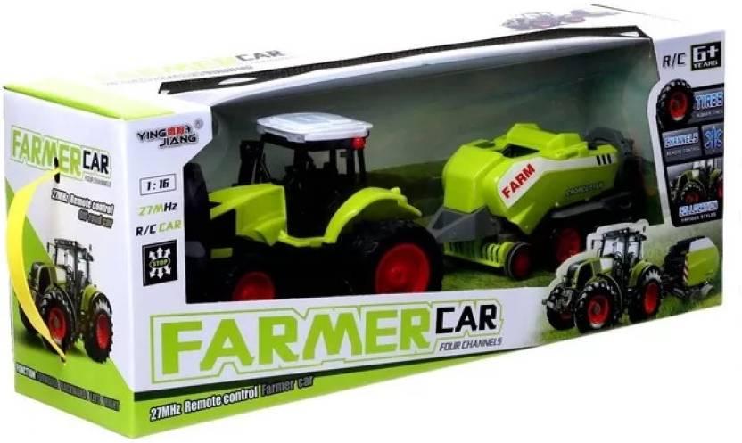 Remote Control 1:16 Farmer Tractor Car Cropcutter For Kids To Experience Farming  (Multicolor)