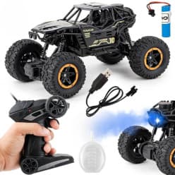 Remote Control 1:18 Metal Climbing Cross Country Car with Mist Smoke Spray 2WD (Multicolor)