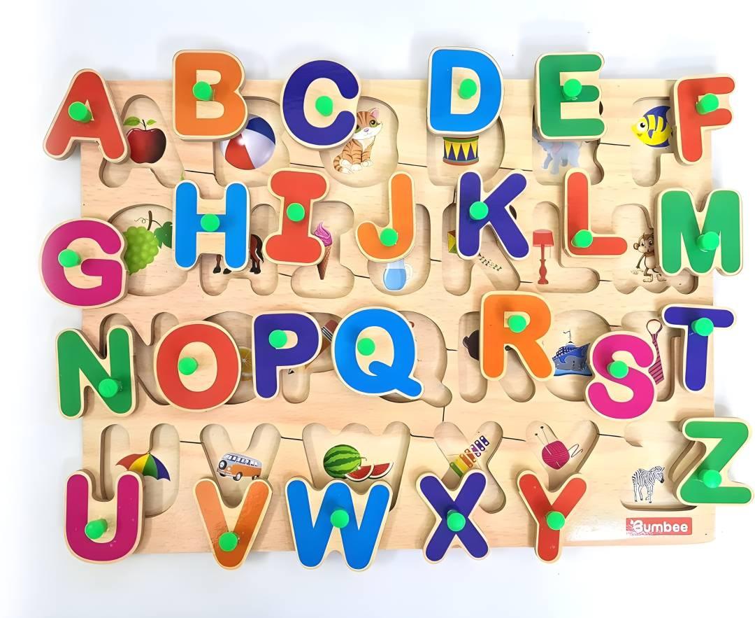 Capital Alphabets Letters Learning Educational Puzzle Toy for Kids  (Multicolor)