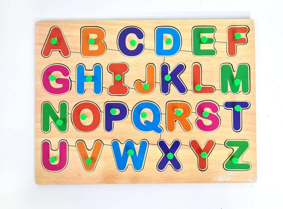 Capital Alphabets Letters Learning Educational Puzzle Toy for Kids  (Multicolor)