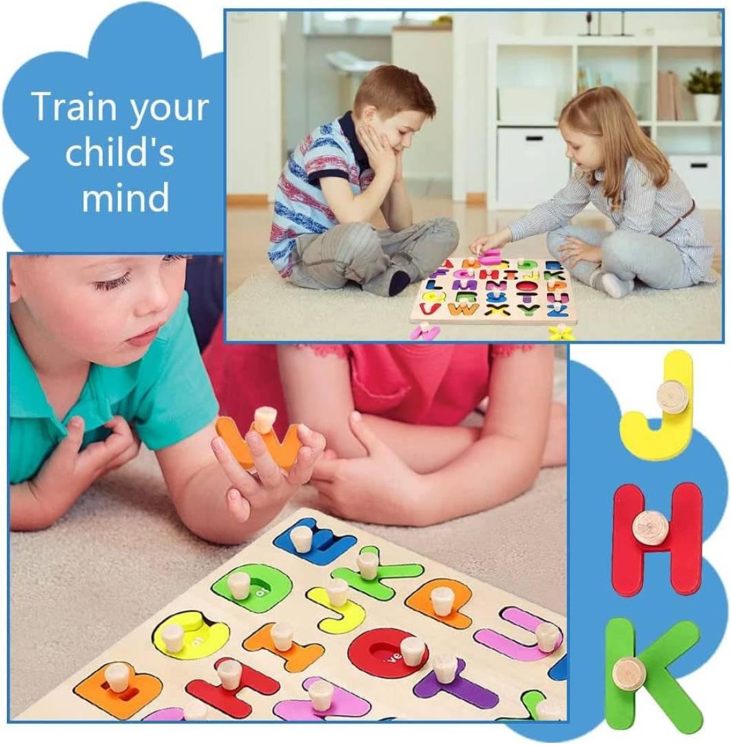 Capital Alphabets Letters Learning Educational Puzzle Toy for Kids  (Multicolor)