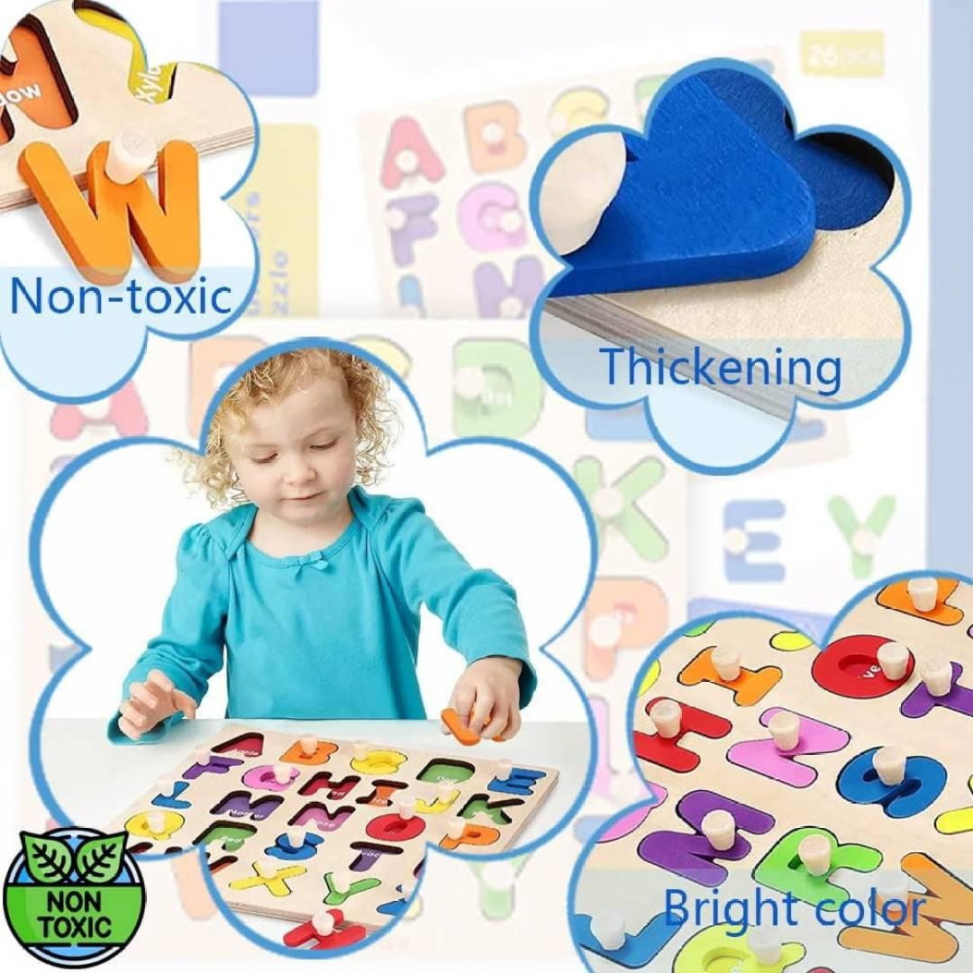 Capital Alphabets Letters Learning Educational Puzzle Toy for Kids  (Multicolor)