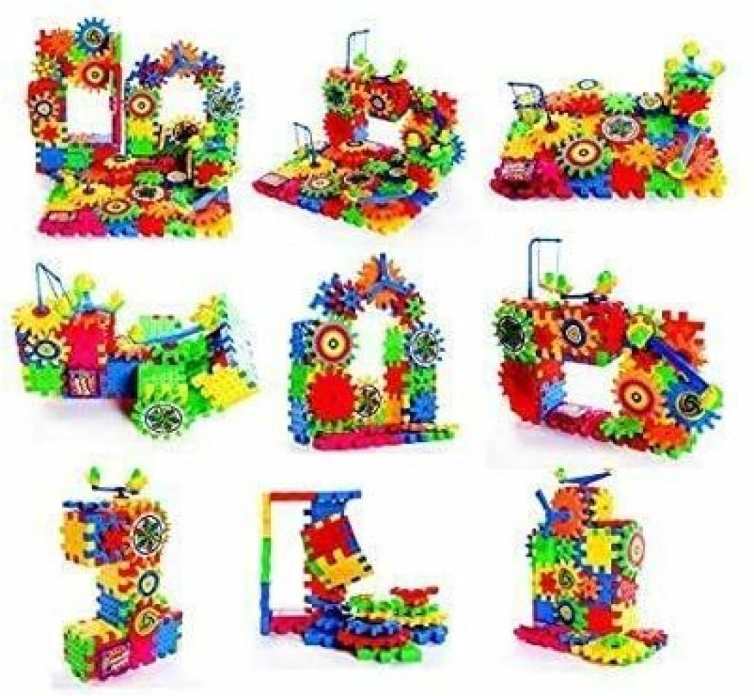 Miracle Brick Motorized Spinning Gear Building Block Interlock Toy 101 Pcs Kids  (Multicolor)