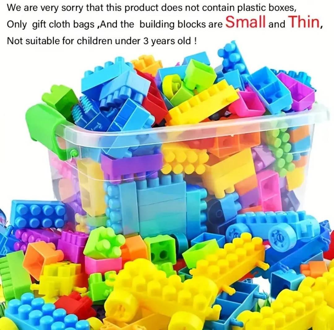 DIY Plastic Building Blocks for kids 3+ years 100+pcs  (Multicolor)