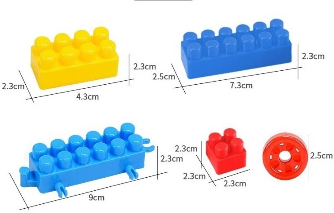 DIY Plastic Building Blocks for kids 3+ years 100+pcs  (Multicolor)