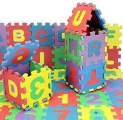 36 piece Art and Puzzle Mat for Kids (Multicolor)