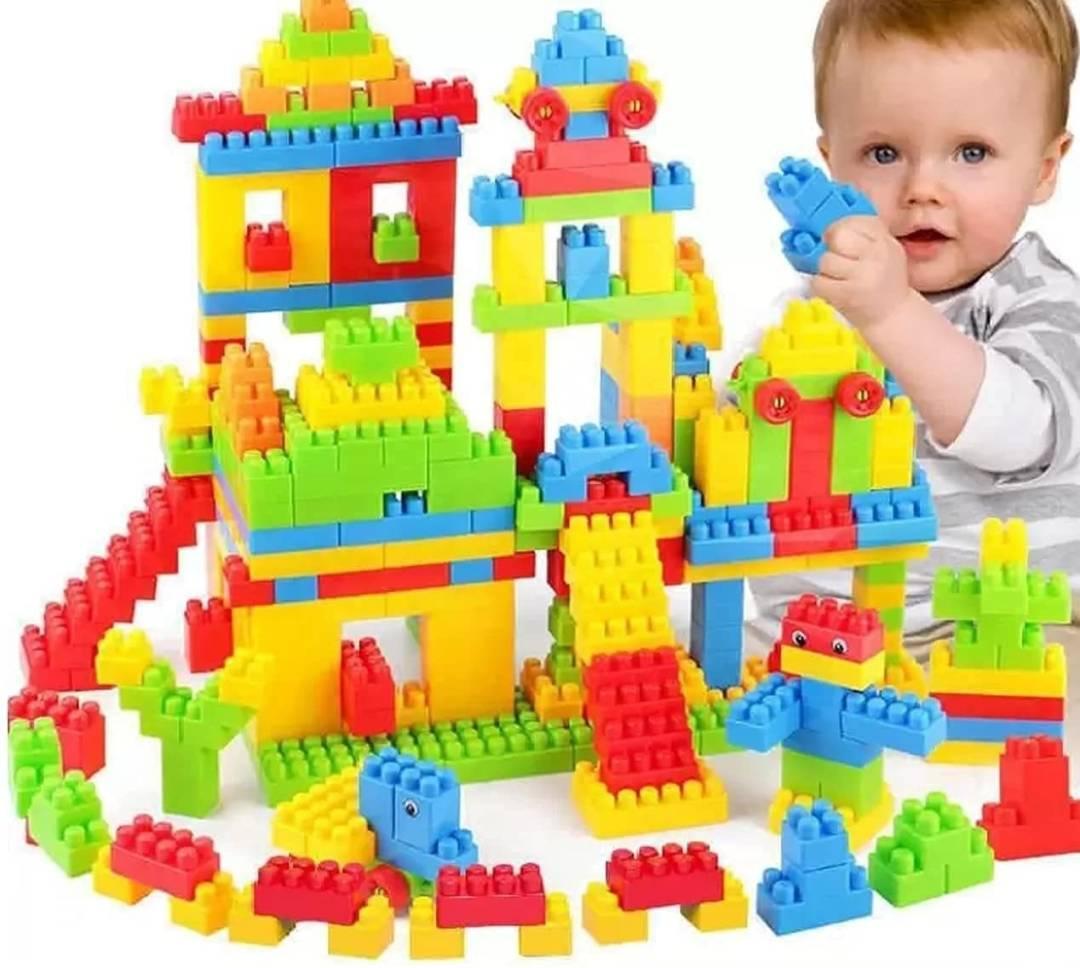100+Pcs DIY Building Block Puzzle Educational Learning Toy  (Multicolor)
