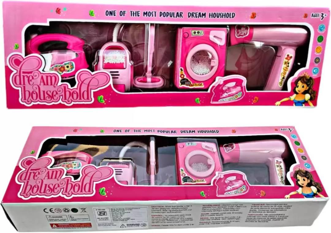 Battery Operated Household Pretend Play Set Appliances Accessories With Music
