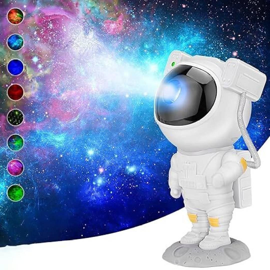 Astronaut Galaxy Projector Night Light, with Remote Control Night Lamp  (20 cm, White)