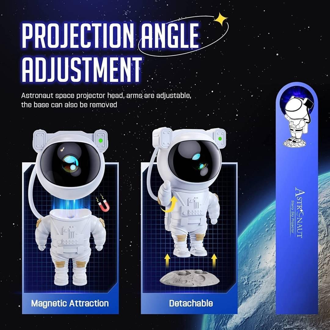 Astronaut Galaxy Projector Night Light, with Remote Control Night Lamp  (20 cm, White)