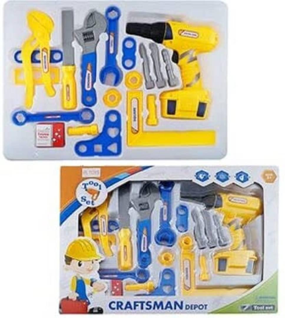 19-Piece Craftsman Depot Mechanical Tool Set for Kids, Boys Ages 3 and Up