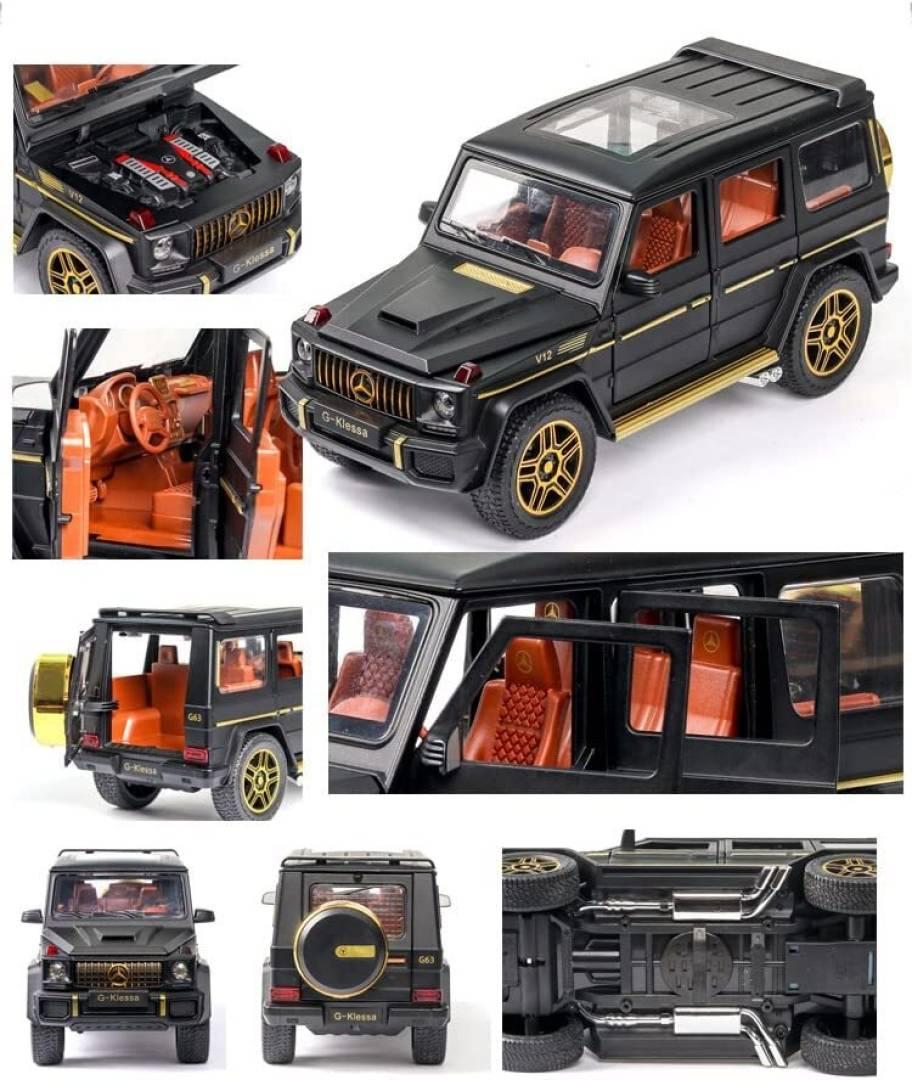 1:24 Diecast Mercedes G-Klass AMG G63 Wagon Pull Back Car with Lights & Sound  (Black, Pack of: 1)