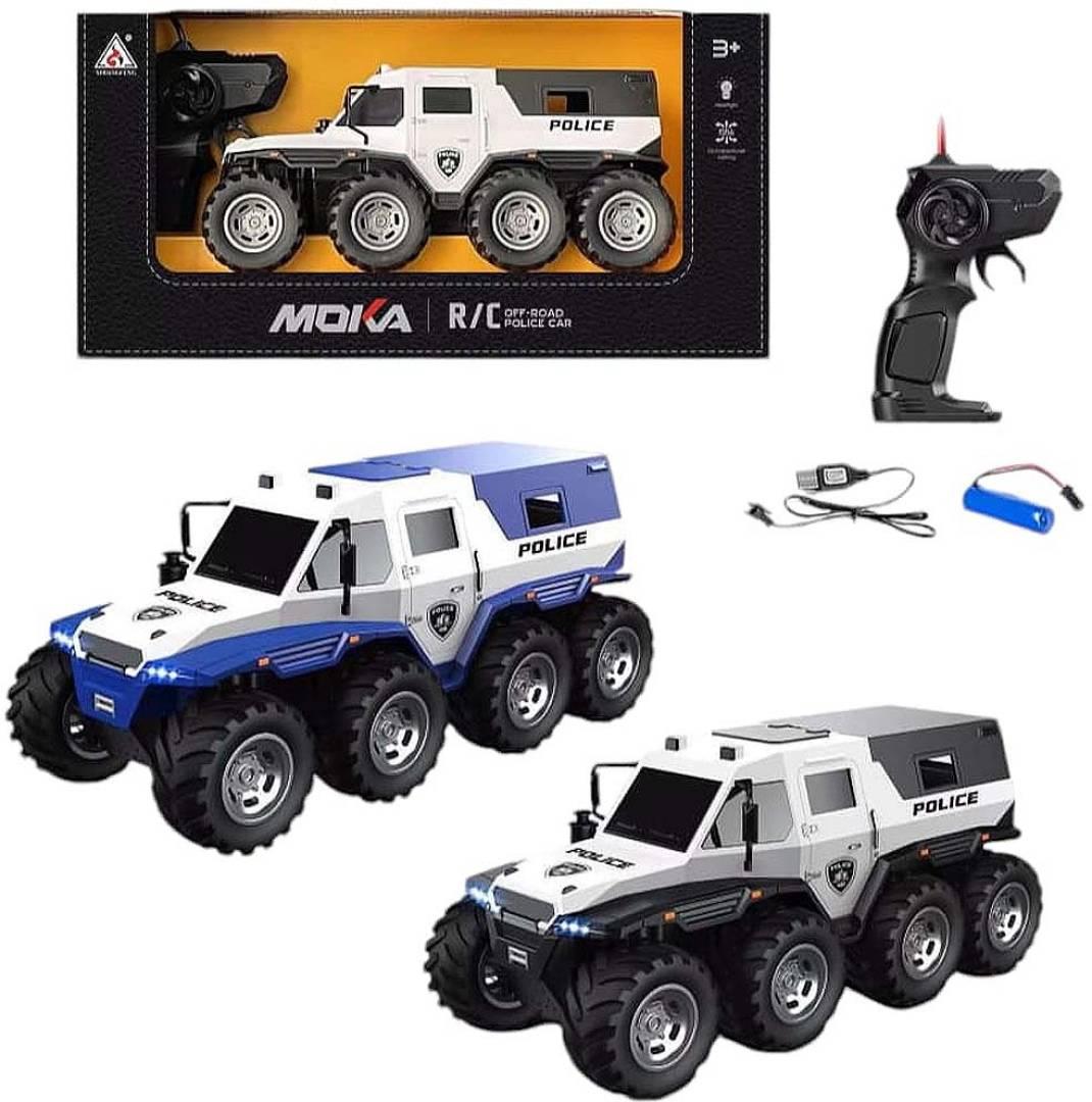 8-Wheel MOKA Remote Control Off-Road Police Vehicle for Kids  (Multicolor)