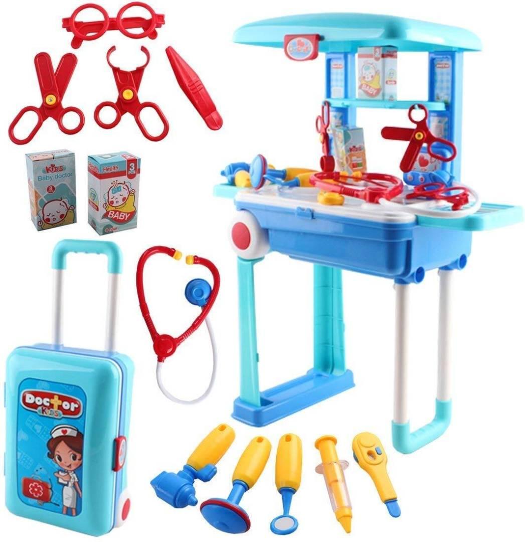 Premium Doctor Play Set Trolley Suitcase Gift For 3-10 Year Boy And Girl Kids