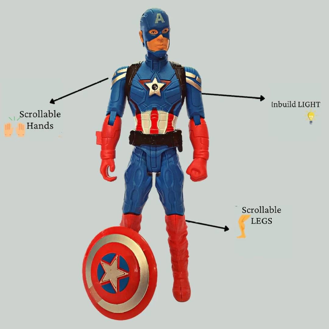 Avengers 4 Age of Ultron Series 12-Inch Captain America Action Figure Toy  (Blue)