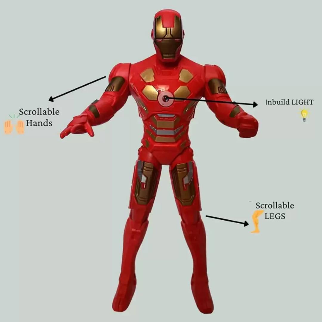 Avengers 4 Age of Ultron Series 12-Inch Iron Man Action Figure Toy with Lights  (Red)