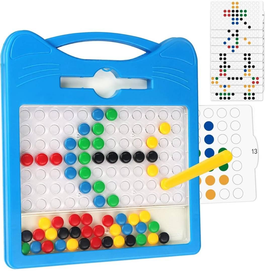 Magnetic Drawing Board for Kids Magnetic Dot Art Game for Toddlers  (Multicolor)