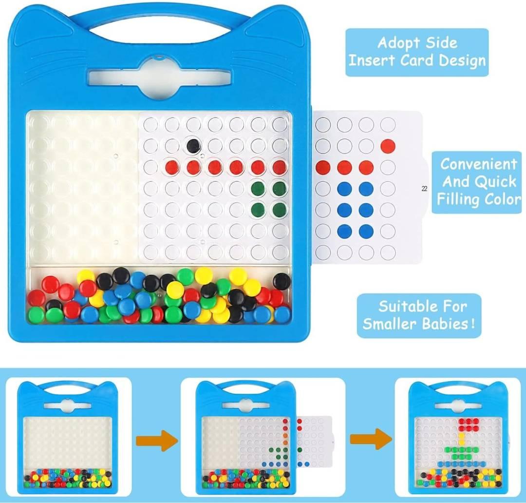 Magnetic Drawing Board for Kids Magnetic Dot Art Game for Toddlers  (Multicolor)