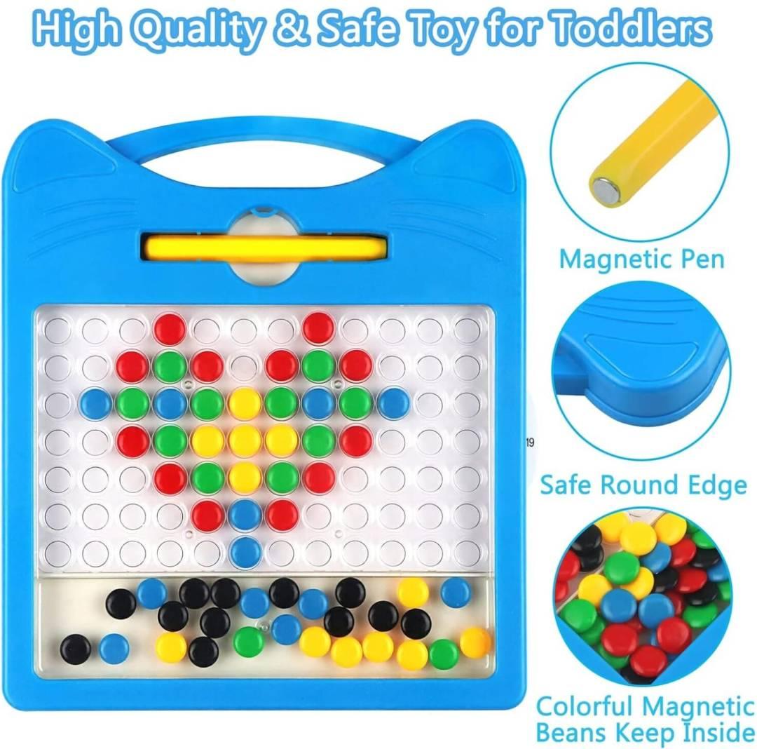 Magnetic Drawing Board for Kids Magnetic Dot Art Game for Toddlers  (Multicolor)
