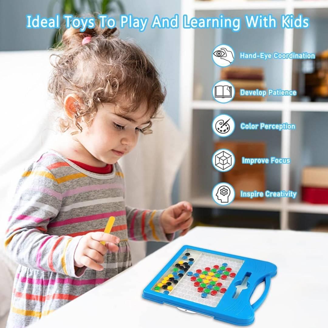 Magnetic Drawing Board for Kids Magnetic Dot Art Game for Toddlers  (Multicolor)