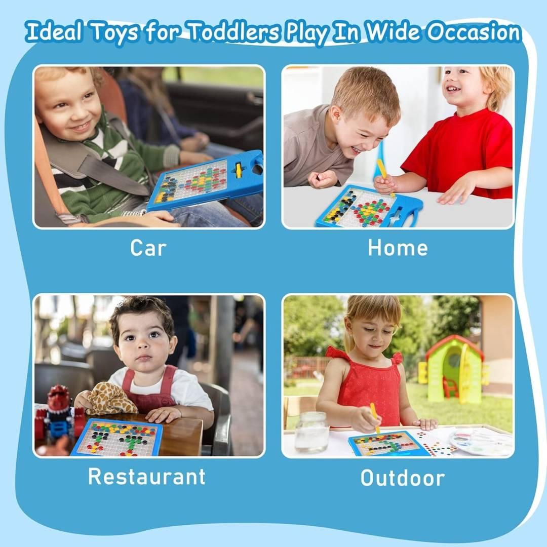 Magnetic Drawing Board for Kids Magnetic Dot Art Game for Toddlers  (Multicolor)