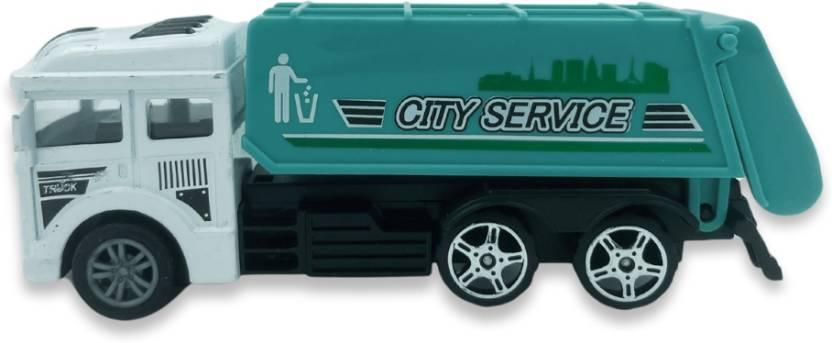 Kidoyz Die Cast City Service Vehicle Set of 3 Pull Back Metal Truck with Light & Sound  (Multicolor, Pack of: 3)