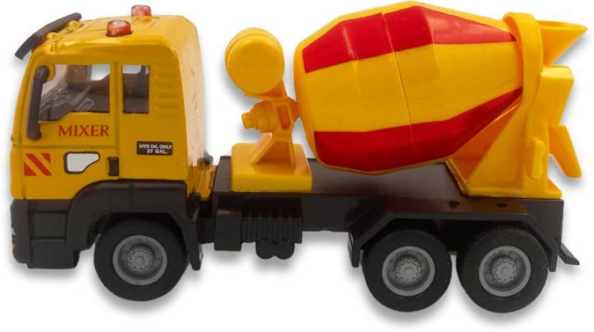 Kidoyz Die Cast Construction Vehicle Set of 2 Pull Back Truck with Light & Sound Toy  (Multicolor, Pack of: 3)