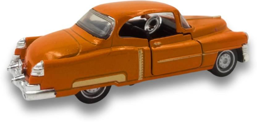 Kidoyz Die Cast 1:36 Vintage Car Pull Back Metal Model Retro Classic Car for Kids  (Orange, Red, Pack of: 1)