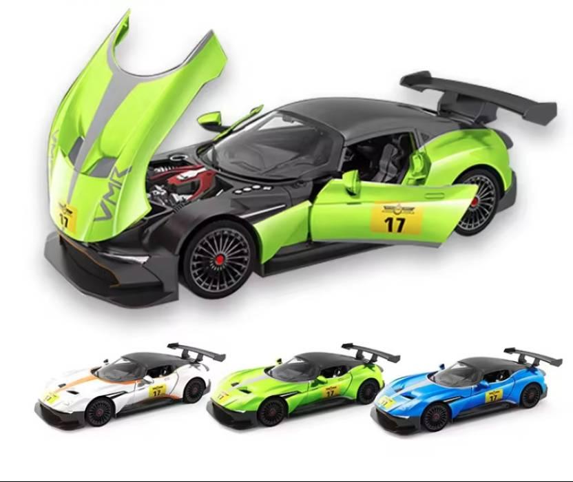 Die Cast 1:22 Aston Martin GT Metal Car Toy Model with Light & Sound for Kids  (Multicolor, Pack of: 1)