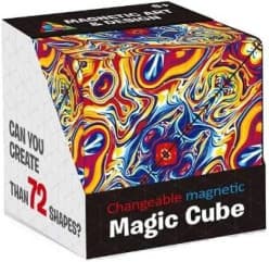 Magnetic Cube Puzzle Box, 24 Rare Earth Magnets Transforms Into Over 70 Shapes (1 Pieces)