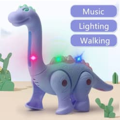 Kidoyz Dinosaur Adventure Walking Toy with Music and Colourful Lights for Kids (Multicolor)