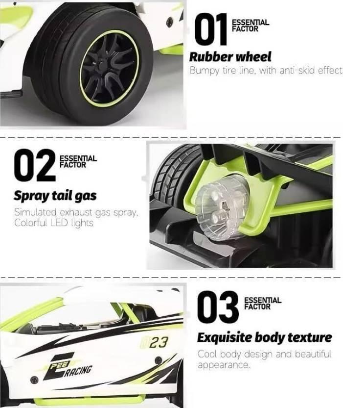 Hero Smoke Mist Spray Racing Car 2.4 GHz with LED Light and Sound Electric Toy  (Multicolor)