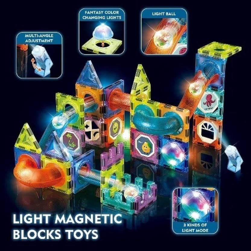 49 Piece Light Magnetic Blocks, Magic Building Blocks for Kids 3D STEM Toys  (Multicolor)