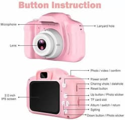 Digital Camera, Photo & Video Recorder, Full HD 1080P, Portable Camera for Kids (Multicolor)