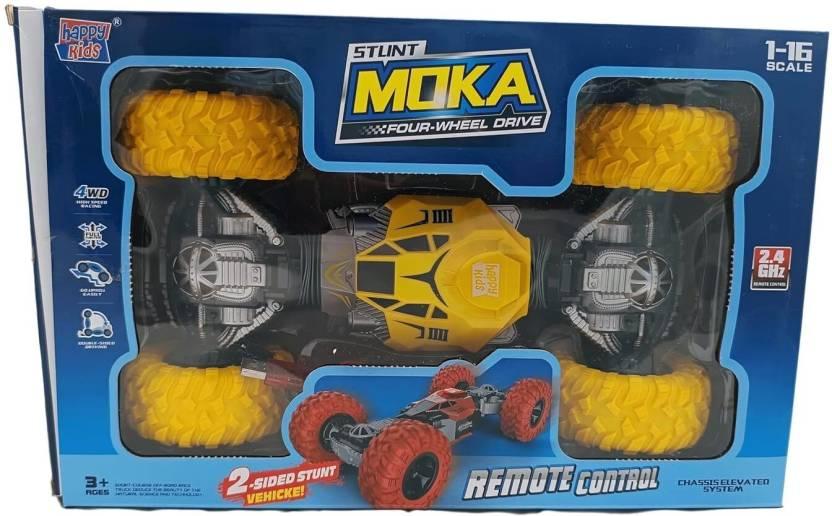 Big Size Double Sided Stunt Racing Moka 4-Wheel Drive Off Road  (Multicolor)