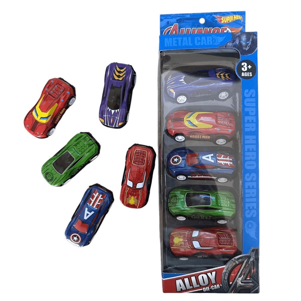 5 in 1 Avengers Endgame Alloy Car Set of 5 Pcs