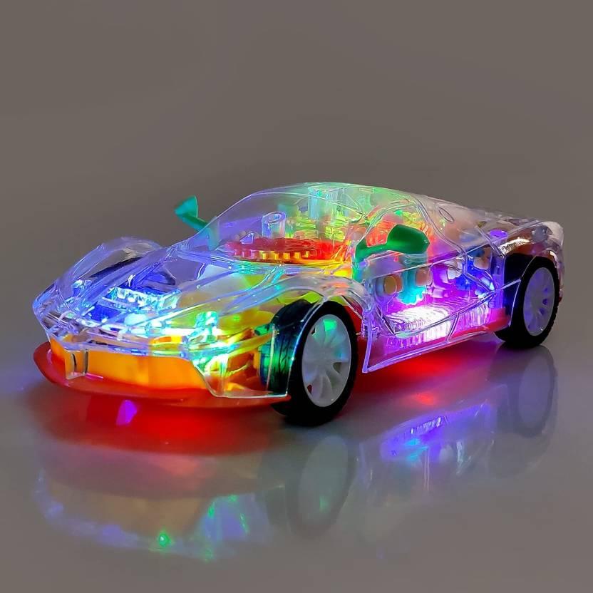 Rechargeable 3D Remote Control Gear Simulation Mechanical Car With Sound & Light  (Multicolor)