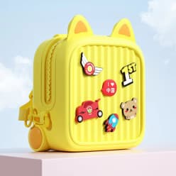 Kids Cute Toddler Mini DIY Premium Backpack - Yellow Color