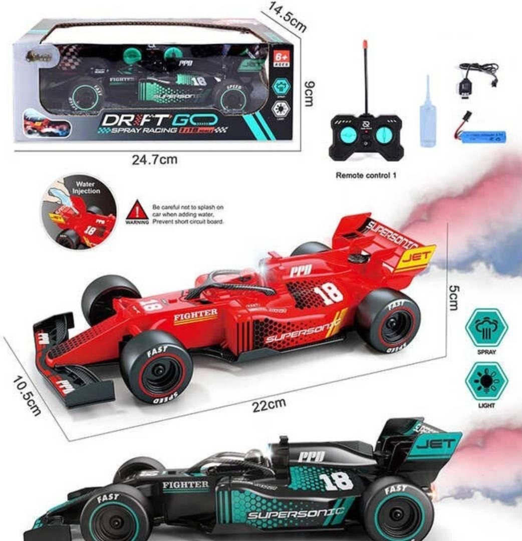 1:24 Scale Mini F1 Remote Control Car Battery Recharges With Smoke
