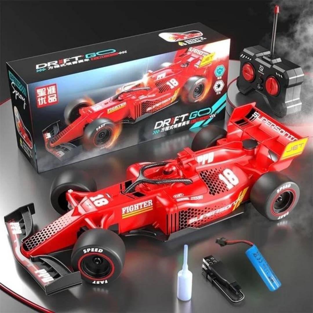 1:24 Scale Mini F1 Remote Control Car Battery Recharges With Smoke