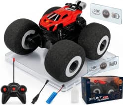 KIDOYZ Metal RC Climbing Stunt Car – 2.4GHz Remote Control Off-Road Rock Crawler with Soft Tires, 360° Drift Spins & Cool Smoke Spray Function for Kids