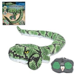 Kidoyz Amphibious RC Remote Control Snake Toy – Waterproof Land & Water Moving Snake, Extendable Realistic Slithering Serpent Robot, High-Speed Prank Toy for Kids & Boys (Green)