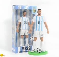 KIDOYZ Lionel Messi Action Figure Set – 22cm PVC Football Star Player Figurine with Ball & Display Base | Sports Collectible Model Toy & Room Decor