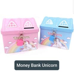House Metal Money Bank for Kids, Durable Home Shape Coin Saving Piggy Bank, Cute Savings Box for Boys & Girls, Birthday Gift Random Design