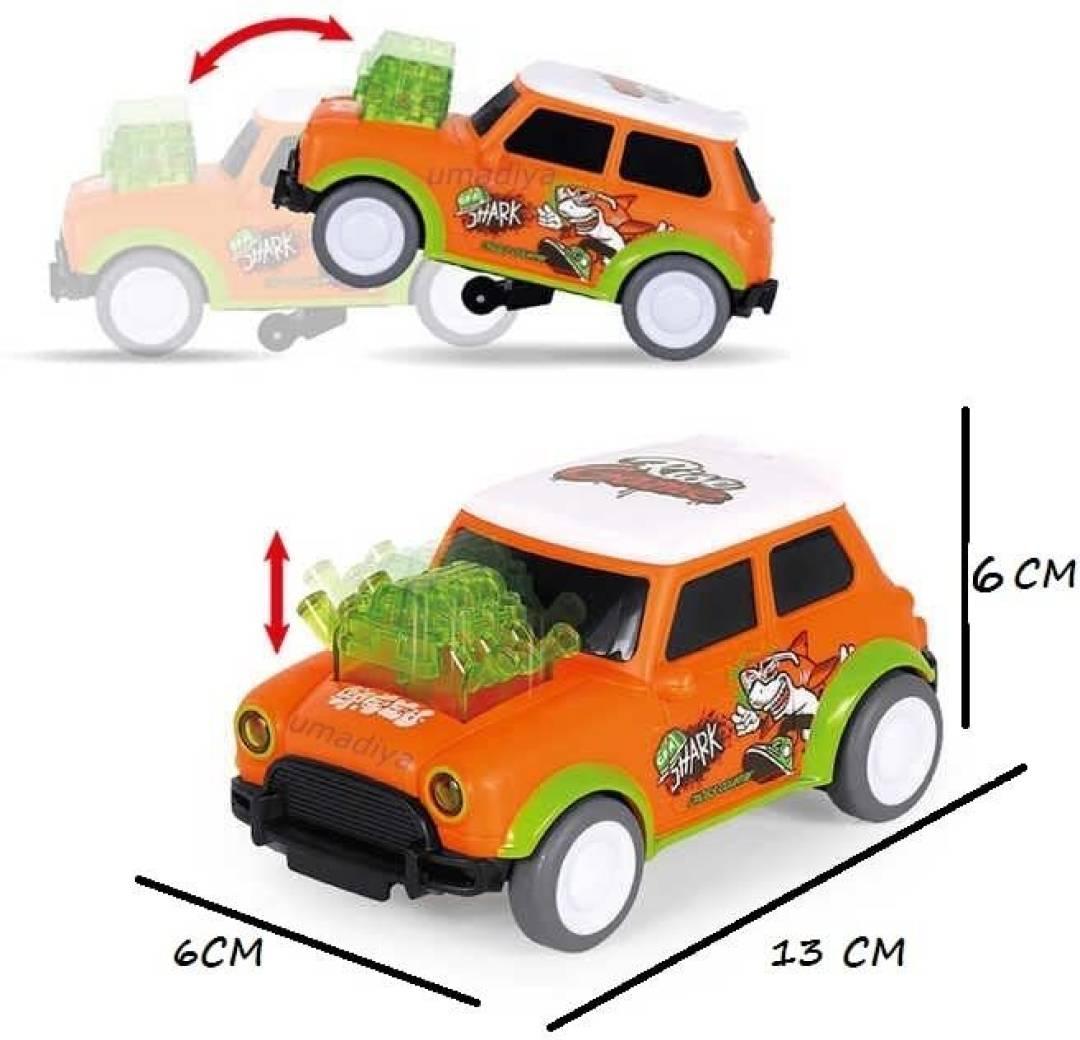4pcs Bobbing Dancing Car Push and Go Play Set Friction Powered Vehicles  (Multicolor, Pack of: 4)