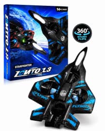 Kidoyz L-3 STAR FIGHTER ZONTO Remote Control Star Fighter Plane with Bright LED Lights Wireless Controller Stable Flying RC Toy for Kids