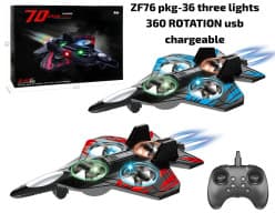 Mini RC Fighter Jet Drone for Kids & Adults, 2.4GHz Remote Control Airplane with Altitude Hold, One-Key Takeoff/Landing, 360° Flip, LED Lights, USB Rechargeable, Indoor & Outdoor Flying Toy