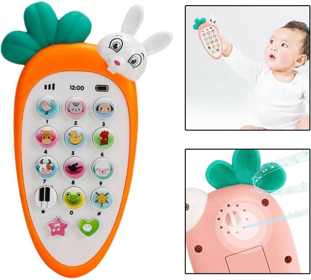 Battery Operated Rabbit Mobile Phone Toy With 20 Musical Songs Animal Sound for Kids